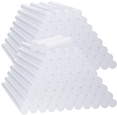 120 Pcs Hot Melt Glue Sticks, 7x100 mm Clear Adhesive Glue Sticks, Ø7 mm Melt Glue Gun Sticks Transparent for Hot Glue Gun, Crafting, Woodworking, Plastics, Fabric, Ceramics, Hot Glue Sticks