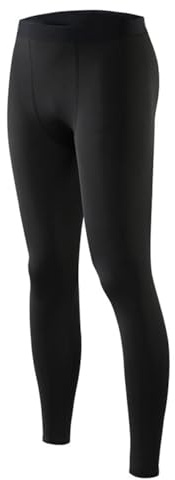 Smatstyle Pantalones de Compresión para Hombre Secado Rápido Mallas Pantalones Deportivos de Entrenamiento Hombre Leggings Deporte Mallas de Correr Pantalones de Base Layer Tights (S, Negro)