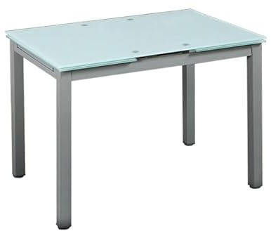 SHIITO | Modelo Leeds - Mesa de Cocina Extensible | Color Gris - 100 (170) x 70 x 75 cm | Diseño Minimalista y versatilidad práctica para tu hogar
