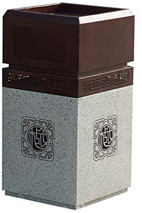 HASMI Caja de Arena Exterior con Tapa Bote de Basura del Club empresarial, Bote de Basura al Aire Libre del Bote de Basura de mármol de imitación de Alto Grado Cubos de Basura