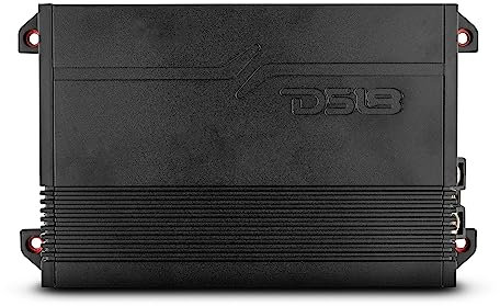 DS18 GEN-X Amplificador de rango completo clase D de 2 canales 700 vatios potencia máxima 2 ohmios estable, puenteable a 4 ohmios – entradas de nivel bajo/alto – Amplificador de coche pequeño y