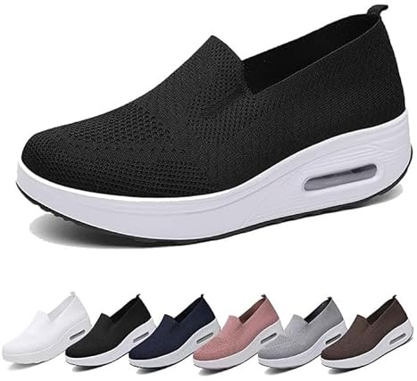 IXII Chaussures Femmes Baskets OrthopéDiques à Plateforme pour Femmes, Chaussures De Marche AntidéRapantes à Coussin d'air Chaussures OrthopéDiques De Course LéGèRes Et Respirantes -F||41EU