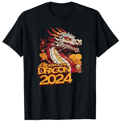 Chemise traditionnelle Année du dragon Nouvel An chinois T-Shirt