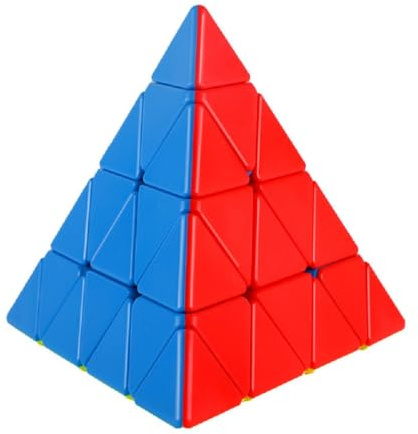 Oostifun Shengshou Pyraminx 4x4x4 Würfel Pyramide Dreieck Vier-Achsen Tetraheder Puzzle 4x4 Glatt Drehen Würfel Spielzeug (Multicolor)