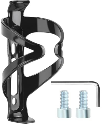 FYJCXCMP Porte-Bidon Universel Léger pour Vélos de Route, de Montagne et pour Enfants avec Accessoires à Vis, Bouteille d'eau (Noir)
