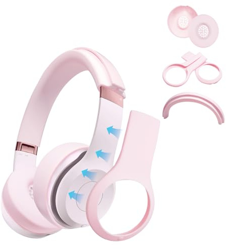 【3 in 1】 Solo 4 Silicone Case Cover Set,Anti-Scratch Ear Pad/Shell/Headband Cover for Beats Solo 4 Headphone,Soft Silicone Protector Accessorie(Pink)