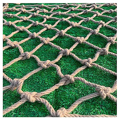 Strapazierfähiges Kindersicherheitsnetz mit natürlicher, dicker Jute-Schnur, Dekoration, sturzsicher, Kletternetz für Kinder, 15 cm Maschenweite