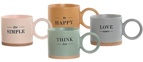 MAGMAHOME Tazas de Cafe Moderna y Exclusiva - Tazas Desayuno de Gran Capacidad y Duraderas - Chavenas Cafe Originales para Personas que Aprecian Diseños Únicos - Coffee Cup Elegante. (Bone)