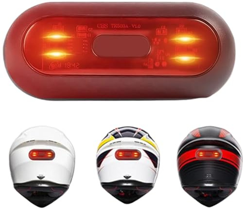 Luz de casco de motocicleta 350mAh IP67 impermeable 4 LED 3 modo Luz de casco de bicicleta USB Luz de casco ABS recargable de peso ligero para conducción nocturna, luz de casco de motocicleta