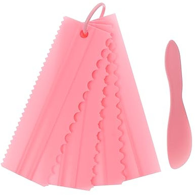 Cabilock 5pezzi Spatole Per Raschietti Per Dolci Utensili Per Decorazioni e Facili e Utilizzare Rosa