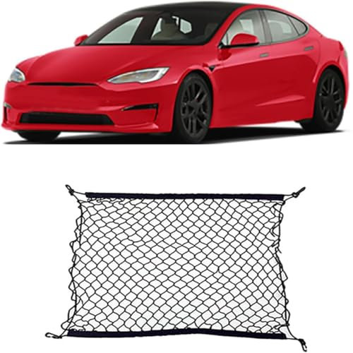 Für Tesla Model S Plaid X 2012~2023 2015 Kofferraum Gepäck Lagerung Fracht Organizer Nylon Elastische Mesh Net Styling Zubehör