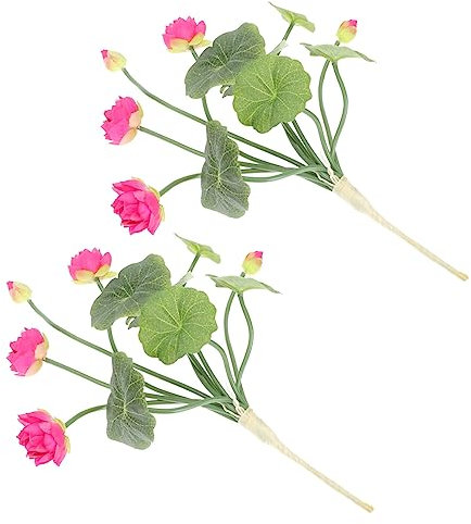 EPIGEIST 2stücke Künstliche Lotusblume Dekorative Lotus-Pflanze Für Tisch Und Raumgestaltung Lebensechte Blumen Für Wohnzimmer Schlafzimmer Und Events Elegantes Sommer-