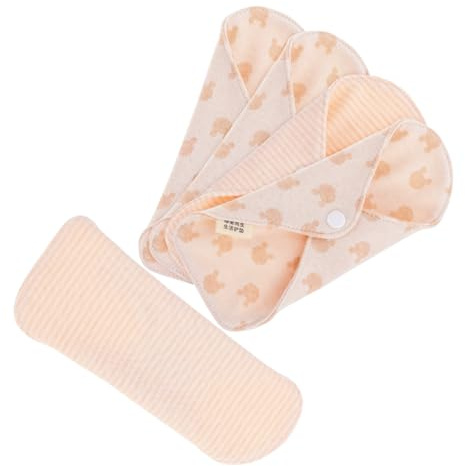 CLISPEED Wiederverwendbare Damenbinden aus Bio Baumwolle 5 Stück Atmungsaktiv und Superabsorbierend Waschbar für Menstruation und Slipeinlagen
