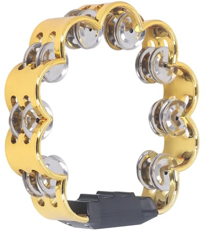 Tambour à Clap à Main pour un Large Utilitaire, Idéal pour les KTV et les Orchestres, ABS Instrument Main de Percussion en Acier Inoxydable ABS Instrument (GOLD)