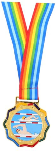 ifundom Schwimm Preismedaille Kindermedaillen Metall Goldmedaille Mit Band Für Schulwettkämpfe Und Schwimmwettbewerb Auszeichnung Erinnerung