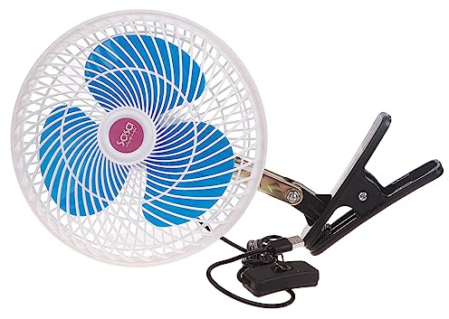 Vynetra Ventilador USB pequeño con clip de flujo de aire fuerte, ventilador de escritorio con enchufe USB con abrazadera para oficina, dormitorio, ventilador de abrazadera resistente, ventilador