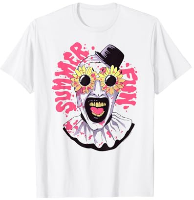 Terrifier Summer Fun Sunglasses Art The Clown Horror Movie T-Shirt
