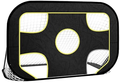 But de football avec mur de but 120 x 80 x 80 cm – Chapeaux de marquage en 100 % polyester, fibre de verre et tissu Oxford – Durable et résistant aux intempéries pour l'entraînement de football en