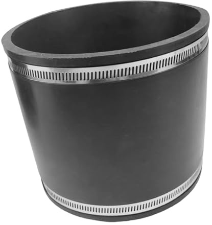 JAYIOLA Conector de Tubería, Junta de Goma, Manguito de Acoplamiento Flexible con Abrazaderas de Tubería Hechas de Goma Duradera para Servicio de Reparación, 160 Mm X 175 Mm X