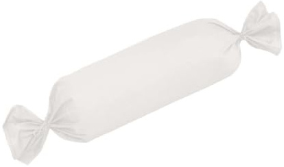 Traumschlaf Uni Mako-Satin Kissenbezüge im 2er Set 100% Baumwolle mit Reißverschluss 2X Nackenrollenbezug 15x40 cm, Weiss