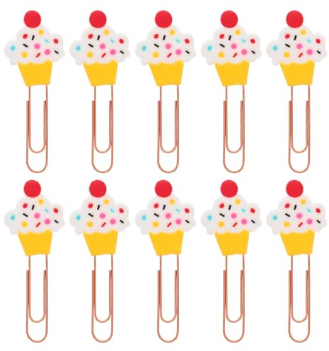 MAGICLULU Trombones de Bureau de Gâteau 20 Pièces, Pinces à Papier Multifonctions, Accessoires de Bureau pour Étudiants et Professionnels
