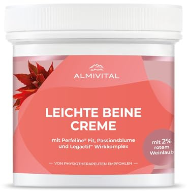 ALMIVITAL Leichte Beine Creme 500 ml – Vitalisierende Pflege für müde Beine