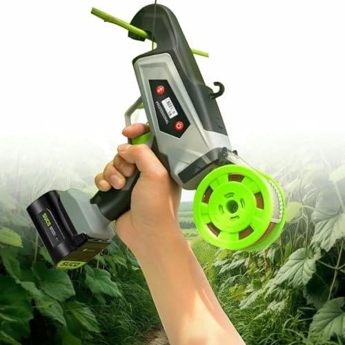 Máquina Atadora De Plantas Eléctrica,Máquina Atadora De Viñas Con Pantalla Digital,Máquina Atadora De Cinta Inalámbrica Para Jardín,Ajuste De Tensión 3 a 8 Velocidades,Diámetro 25 Mm(2RollsStrap)