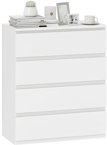 HOMCOM Chest of Drawers 4-Drawer Organiser 80 x 39 x 95cm White