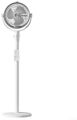 Ventilador oscilante de pie silencioso, ventilador de nebulización portátil para exteriores, con sistema de pulverización de refrigeración de control remoto para jardín, patio, campamento (blanco)