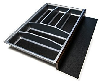 Lana Solution Besteckeinsatz für 45er bis 60er Schubladen, 462 mm x 310 mm, Silber