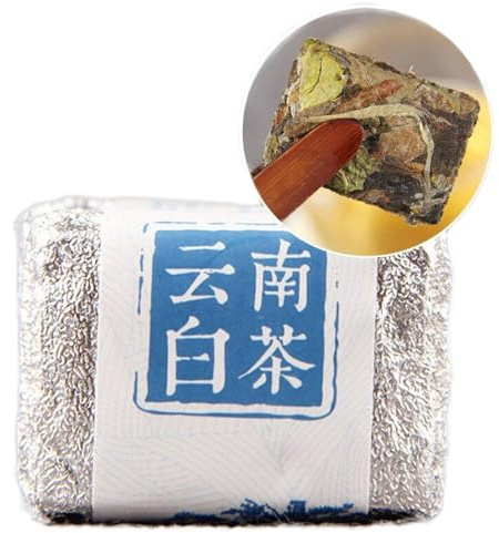 Mini thé Bai Cha du Yunnan 100g Petit gâteau 4 pièces*5g/sac chinois Thé blanc (100g)