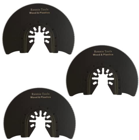 Pack of 3 x 88mm Round Oscillating Multi Tool Blades/Wood Cutter Saw Blades Set Compatible with Dremel Fein Multimaster Makita Stanley Worx Dewalt Multi Tool Etc Oscillating Multitool Blade