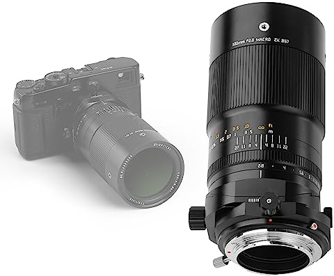 TTArtisan 100mm F2.8 Macro Tilt – Shift Metal Bodied Lens Compatible with Fuji X Mount - Black