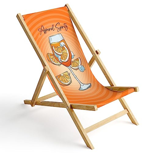 Ferocity däckstol trä hopfällbar solstol trädgård strandstol design Spritz [119]
