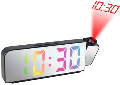 INOVALLEY Réveil-projecteur Miroir Multicolore