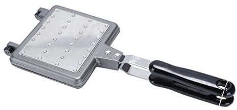 OUNONA Waffle Maker Baking Tray Non-stick Aluminium Alloy Waffle Mold for Sandwiches for Home Kitchen and Camping Compatible Electric and Gas Stoves