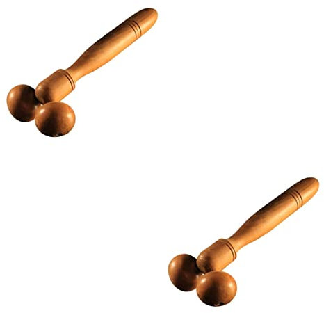 Beaupretty 2stücke Wooden Massage Roller Für Ganzkörpermassage Handgefertigter Für Entspannende Yoga-übungen Linderung Von Verspannungen Und Schmerzlinderung Für Und