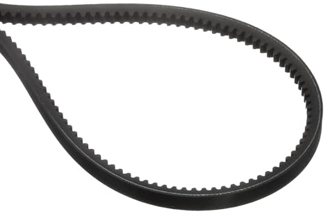 sourcing map BX43 EPDM V-Belt, Raw Edge Cogged Industrial Rubber V Belt 0.67 Width x 43 Inside Circumference