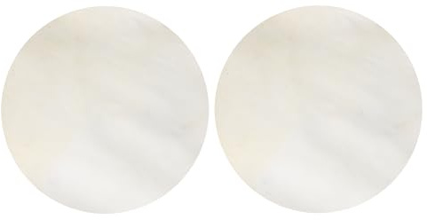BQLZR 2 Stück Profi Bongo Schlagzeugfell Ersatz 35.0x35.0x0.1 cm Beige