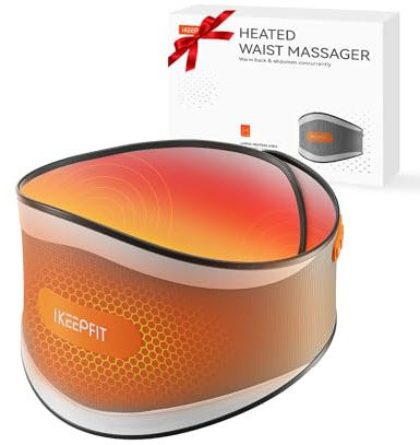 【Kabelloses Heizkissen zur Linderung von Rückenschmerzen】MAXwarm 2.0[2025 Upgraded], IKEEPFIT Elektrisches Wärmekissen mit Massagegerät für Periodenkrämpfe, extra großer 65 Zoll, 6000 mAh Akku
