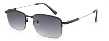 Nyxphy Kurzsichtige Sonnenbrille in Grautönung für Männer Frauen Leichte Halbrandbrille mit UV-Schutz für Weitsicht
