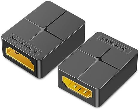 ULIJTH Confezione da 2 adattatori maschio a femmina connettore supporta 4K e 3D adatto per televisori monitor portatili gioco liscio