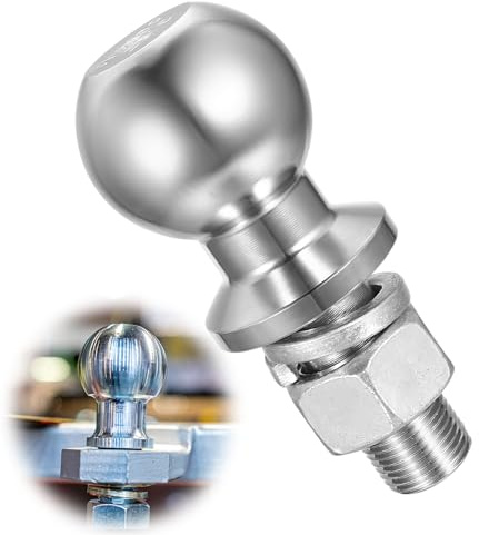 Tow Ball 50mm/2'' Trailer Hitch Ball Head Bolt, Trailer Towing Hitch Balls, 3.5T Towing Balls for Drawbar Straight Car Tow Bar Tractor Extensions