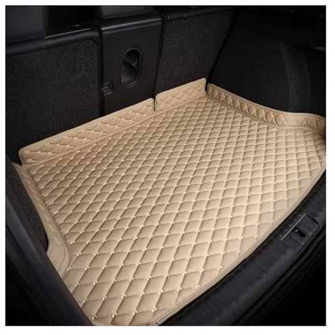 Kofferraum Cargo Schutzmatte Für VW Für G&olf 7 2014-2020 Kratzfeste Kofferraummatte Wasserdichter Anti-Kratz-Anti-Rutsch-Teppich(A-Beige)