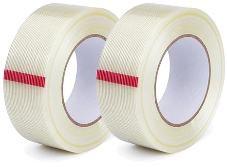 Cinta aislante de fibra adhesiva transparente de un solo lado, 10-100 mm de ancho, 25 m de longitud, ideal para embalaje y sellado de baterías de litio, 2 unidades.
