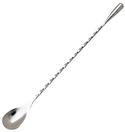STOBAZA 3piezas Cucharas para Bar De Acero Inoxidable Mezcladoras Espirales Mango Agitadores Resistentes para Cócteles Café Té y Helados Hogar o Bar