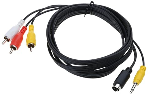 Cavo S-Video a 4 pin con audio da 3,5 mm a 3 RCA composito da PC a HDTV da 3,5 mm a composito per HDTV a cavo video