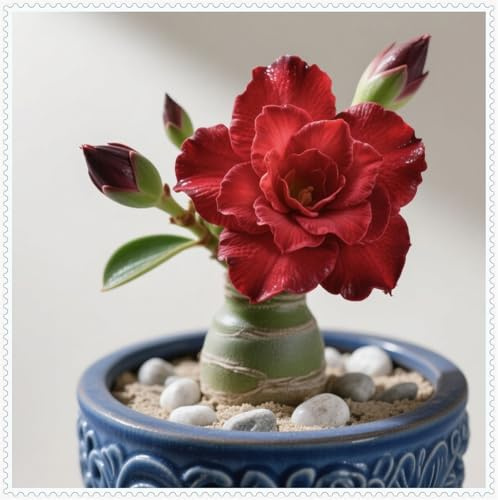 Blumenzwiebel Mix, Lebende Pflanzen,Winterhart pflanzen,Mehrjährige Blumenzwiebel ist winterhart, Mysteriöse magische Glühbirne,Gift-1 Wüstenrose knollen -H