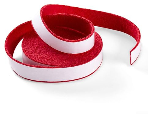 babominimer Cinta de agarre de toalla para rollo de 10 m para raqueta de tenis, squash, bádminton, raqueta, material de microfibra absorbente del sudor, 3 cm de ancho (rojo)