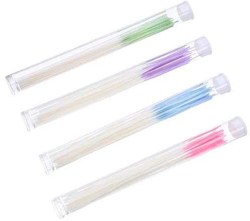 GANAZONO Bâtonnets de Nettoyage pour Piercings D’Oreilles 4 Tubes en Anti-Obstruction Désodorisant Multi-Couleurs Vert Bleu pour Entretien Quotidien des Trous de Boucles